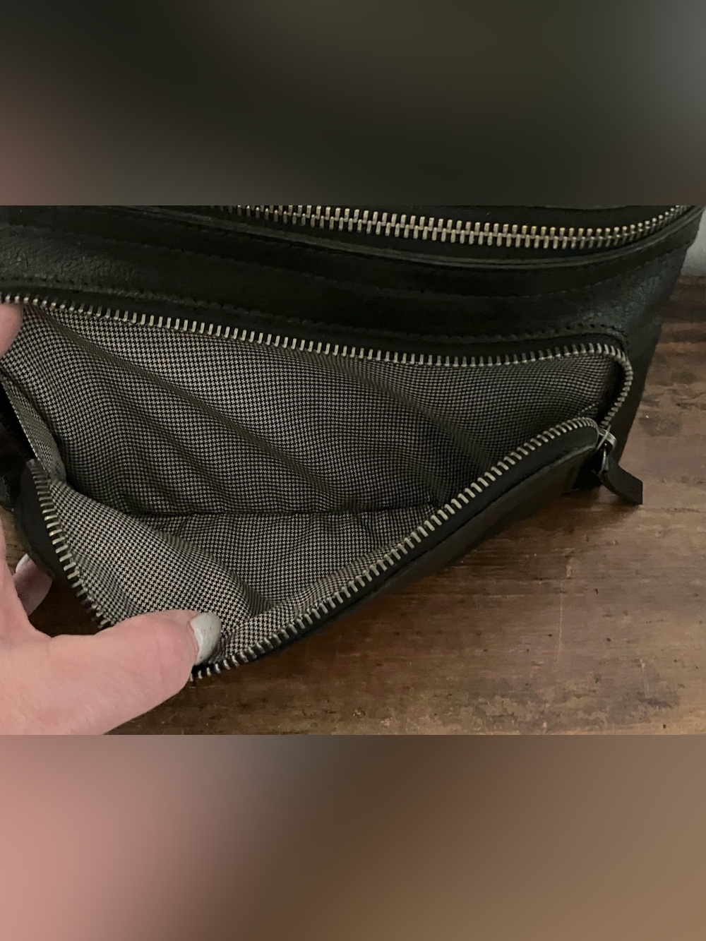 SPIKES & SPARROW LEATHER HIP BAG - OREGON - BLACK - Picture 10 of 15